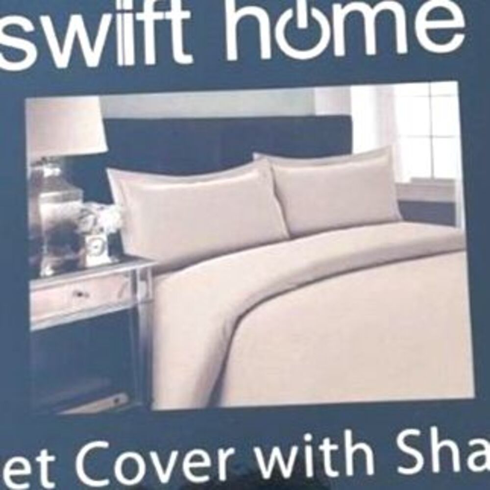 Swift Home Duvet Cover W/ 2 Shams Tan Full/Queen. New